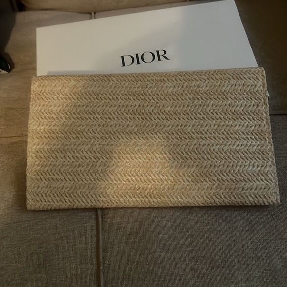 Dior Rattan Beige clutch with box - Picture 4 of 4
